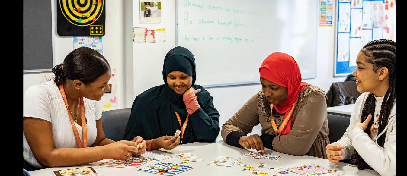 Group photo of ESOL students studying at Lambeth College