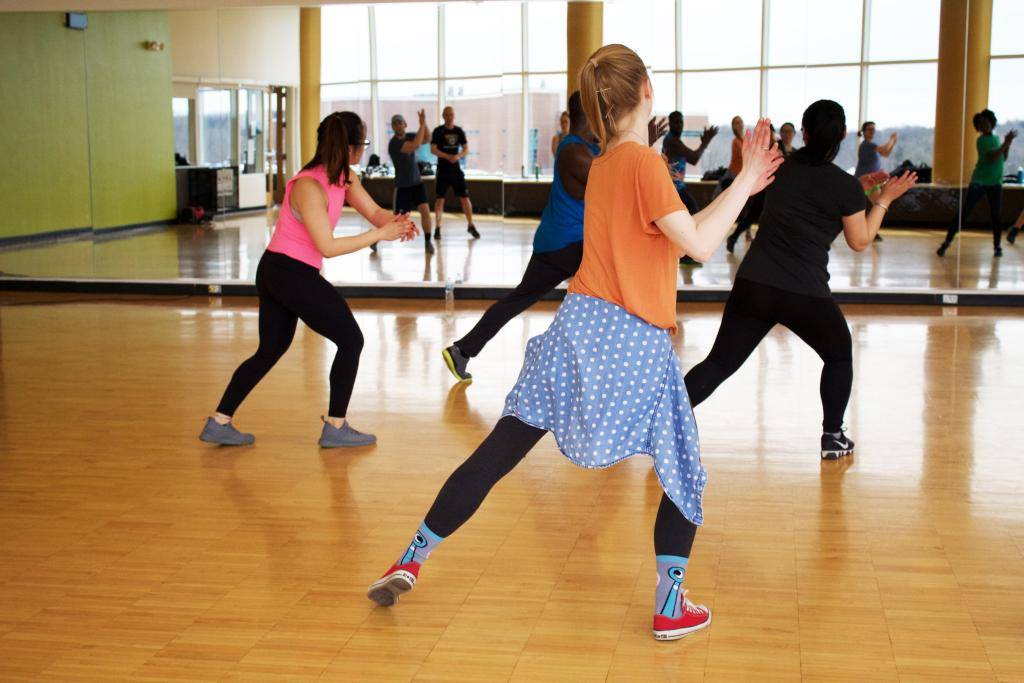 Students in a dance class